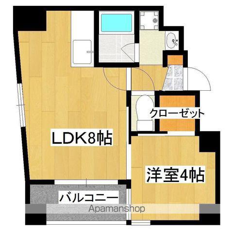 パースアベニューⅡ(1DK/7階)の間取り写真