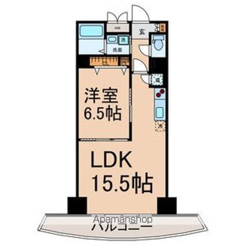 MEDIO18(1LDK/9階)の間取り写真
