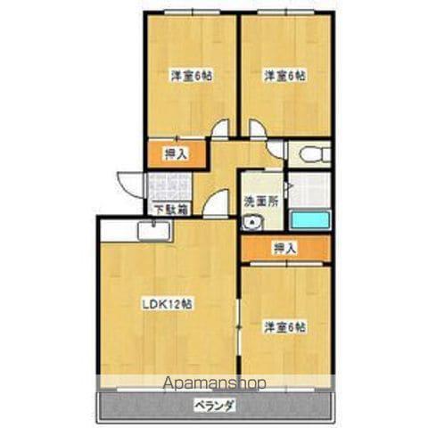 アステル西野(3LDK/1階)の間取り写真