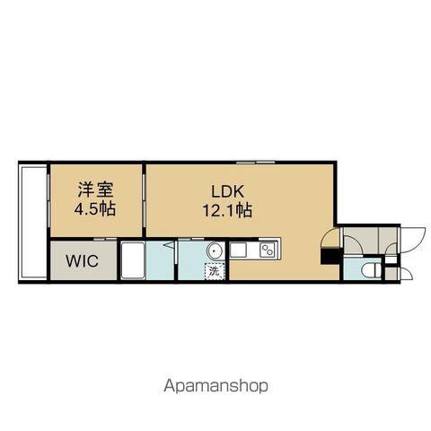 ブリーゼ千歳本町(1LDK/1階)の間取り写真