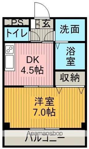 シャルマン藤ヶ丘(1DK/2階)の間取り写真