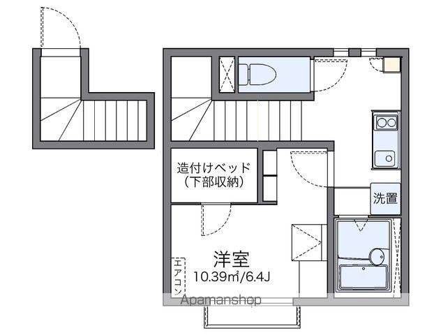 レオネクストプレミアム(1K/2階)の間取り写真