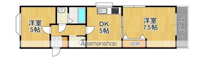 新栄プロパティー北野田Ⅱ(2DK/2階)の間取り写真