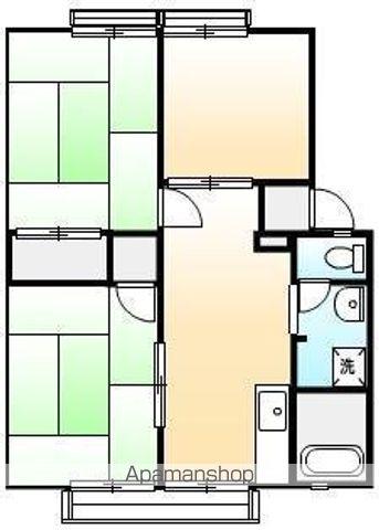 パナハイツ高尾B(3DK/2階)の間取り写真