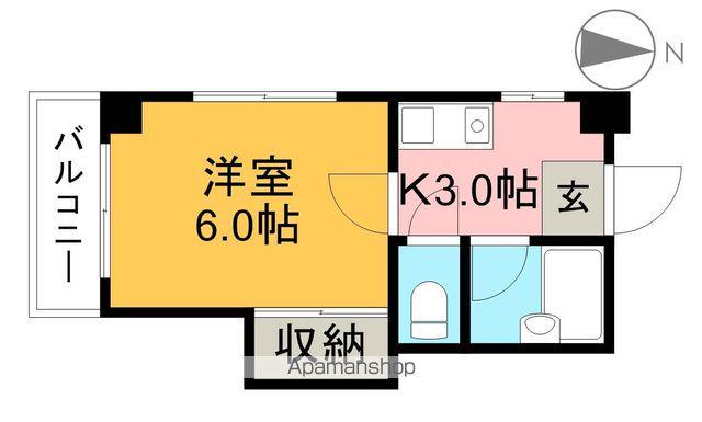 ロフト・ハウス・マツオカ(1K/3階)の間取り写真