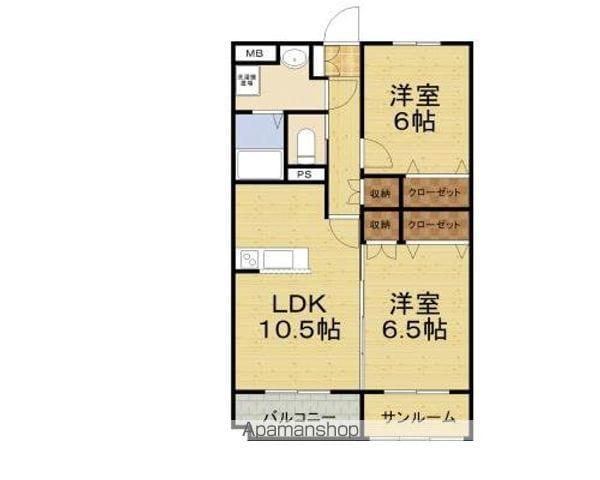 コモド360(2LDK/1階)の間取り写真