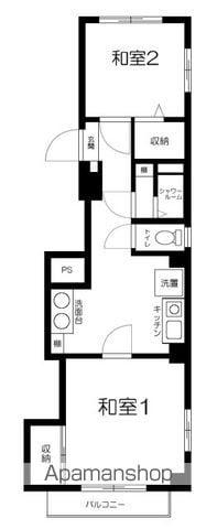 富士前ビル(2K/6階)の間取り写真
