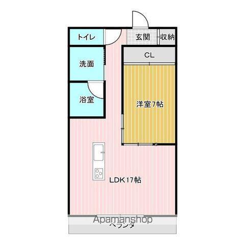 グリシーヌII(1LDK/2階)の間取り写真