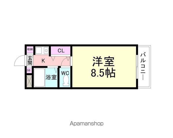 HIRO(1K/2階)の間取り写真