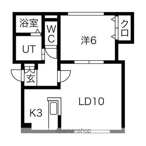 ノーススターH(1LDK/2階)の間取り写真