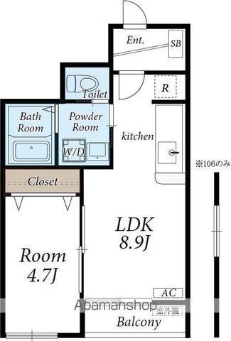 クレストⅦ(1LDK/1階)の間取り写真