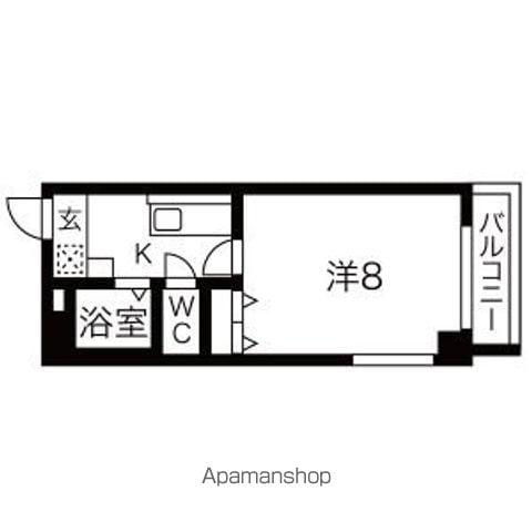 KOU YOU春岡(1K/1階)の間取り写真