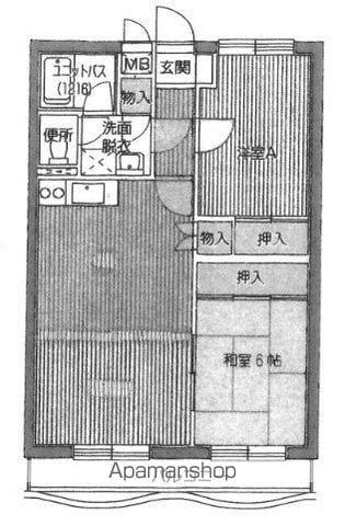 マンショングリンビューA(2LDK/3階)の間取り写真