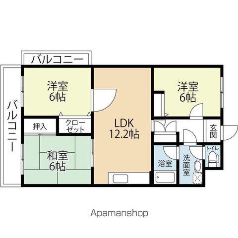 プレシャスコーラル(3LDK/2階)の間取り写真