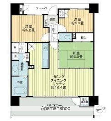 サーパス桜町二丁目 705号(3LDK/7階)の間取り写真