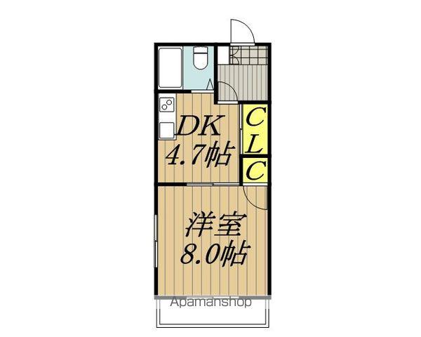 カーサディパーチェ(1DK/2階)の間取り写真