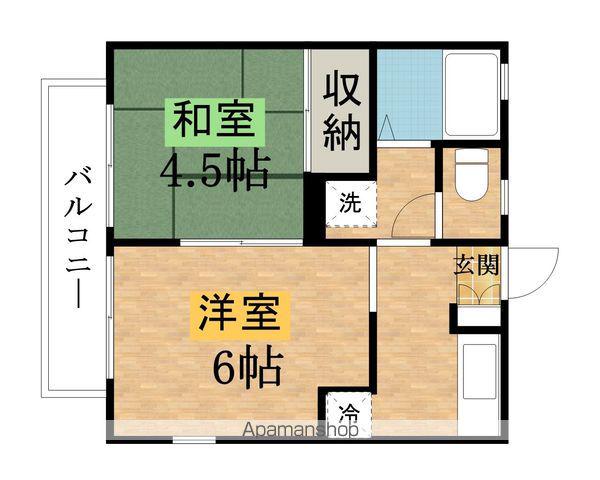 ツバキハイム(2K/1階)の間取り写真