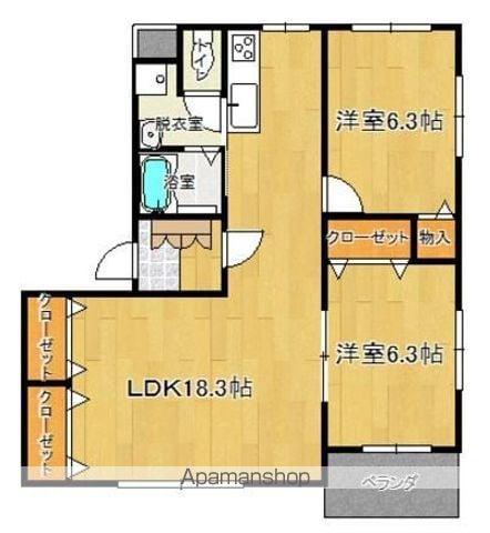 グランエスポワールⅦ(2LDK/1階)の間取り写真