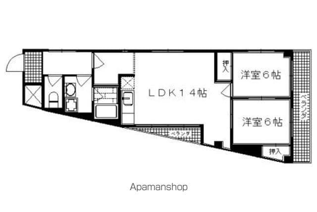リーブル一ノ井(2LDK/3階)の間取り写真
