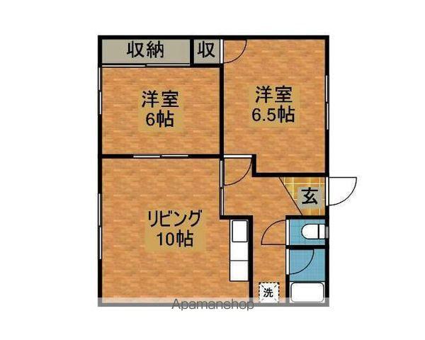 チェリーハイツ(2LDK/2階)の間取り写真