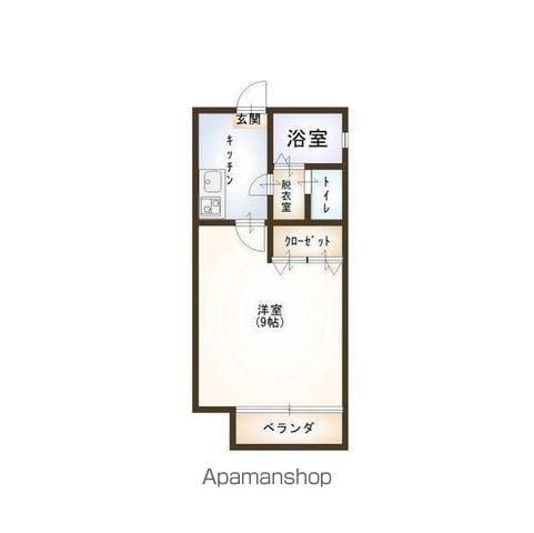 リバティーCOCO(1K/2階)の間取り写真