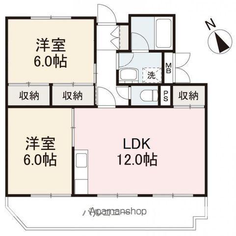 シティ87(2LDK/1階)の間取り写真