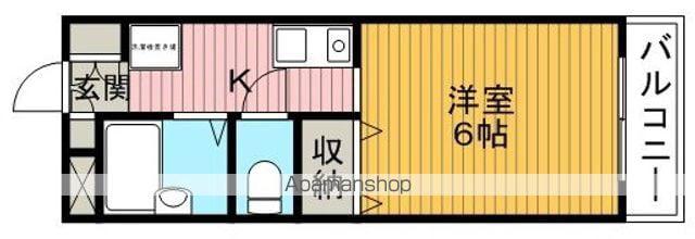 ヴィラ刀根山(1K/2階)の間取り写真