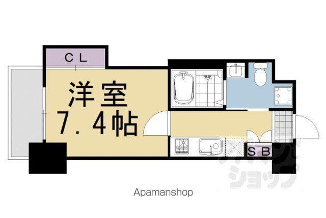 HF四条河原町レジデンス(1K/6階)の間取り写真