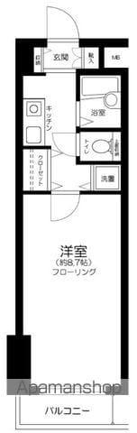 シンシア学芸大学セカンドステージ(1K/3階)の間取り写真