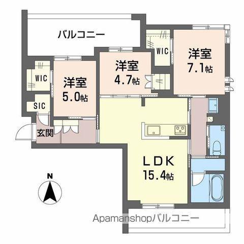 リラフォート 船塚(3LDK/2階)の間取り写真