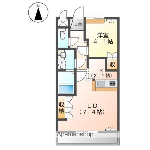 レジデンス城西Ⅰ(1LDK/1階)の間取り写真