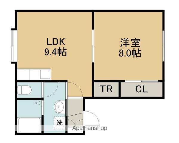 ハイツコスモス(1LDK/3階)の間取り写真