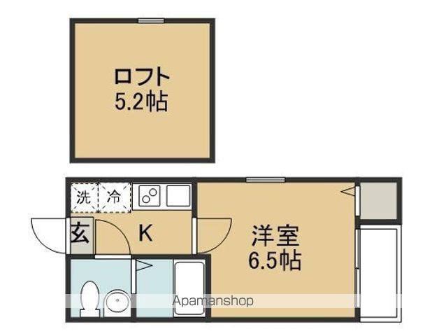 ソエル長町(1K/2階)の間取り写真