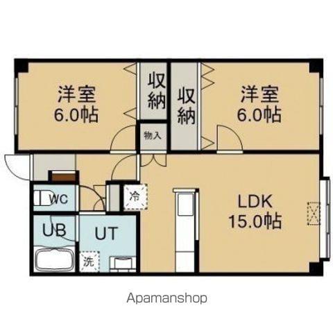 アールズコート(2LDK/3階)の間取り写真