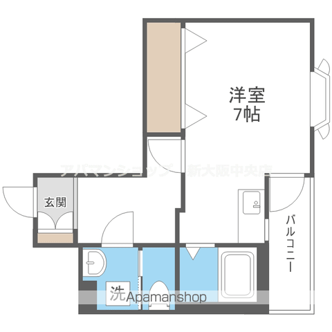 カルム香川2(ワンルーム/3階)の間取り写真