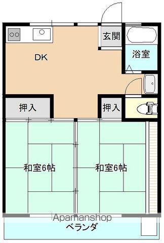 サクラハイツ(2DK/2階)の間取り写真