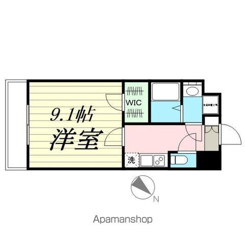 アーバンフラッツ小田原(1K/6階)の間取り写真