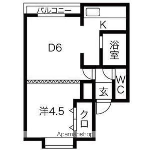 ハイムグーテ(1DK/1階)の間取り写真