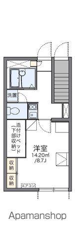 レオパレスフルールⅡ(1K/1階)の間取り写真