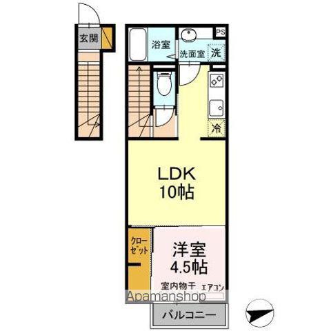 グランテージ(1LDK/2階)の間取り写真