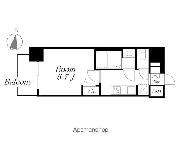 プレサンス太閤通駅前デュプル(1K/7階)の間取り写真