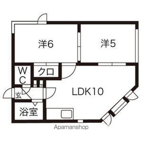 パルコート美乃家(2DK/5階)の間取り写真