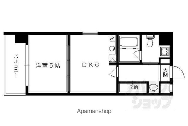G-STAGE京都油小路(1DK/1階)の間取り写真