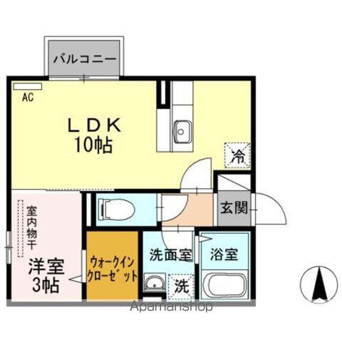 メゾンドトゥルース(1LDK/2階)の間取り写真