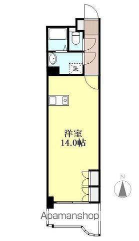 六軒家ロビンフラット(ワンルーム/3階)の間取り写真