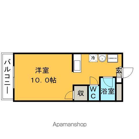 ハミルトン21(ワンルーム/1階)の間取り写真
