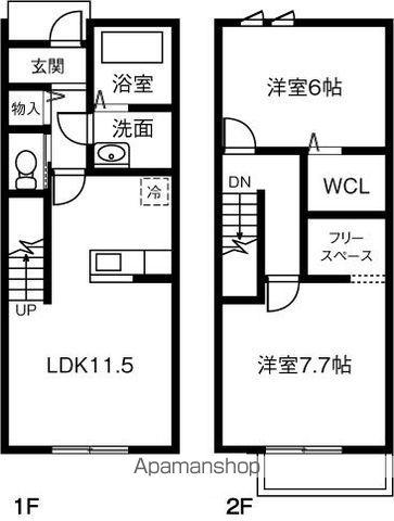 JUMEAUX RH B(2LDK)の間取り写真