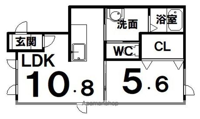 MILLYLA T(1LDK/1階)の間取り写真