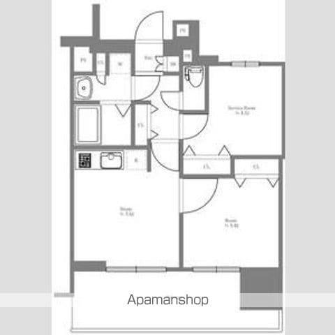 エステムプラザ TOKYO RISE(1SDK/5階)の間取り写真