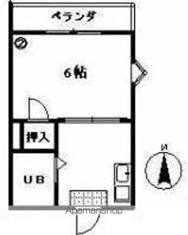 コート新北Ⅳ(1K/3階)の間取り写真